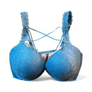 Victoria's Secret Vibrant Blue Lace Bra